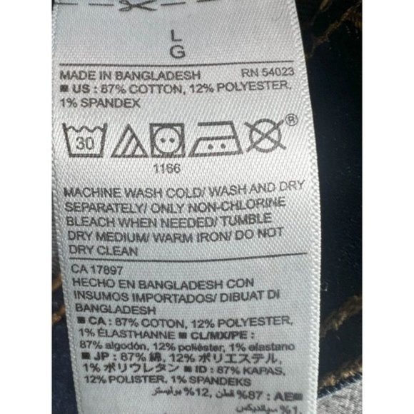 Old Navy Jean Jacket Women L Pocket Denim Button Up Long Sleeve Medium Wash Blue - Picture 7 of 10